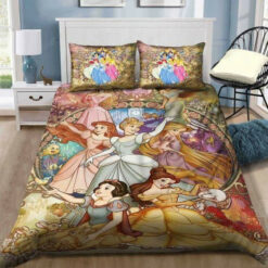 3d Disney Princess Bedding Set (duvet Cover & Pillow Cases)
