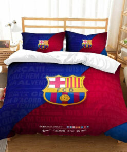 3d Fc Barcelona Soccer Club Logo Duvet Cover Bedding Set