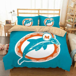 3d Miami Dolphins Bed Sheets Duvet Cover Bedding Sets