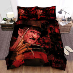 A Nightmare On Elm Street Movie Art Bed Sheets Spread Comforter Duvet Cover Bedding Sets Ver 12