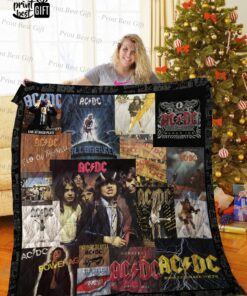 Acdc Albums Cover Poster Quilt Blanketver 3