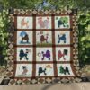 Active Poodle Quilt Blanket Great Customized Blanket Gifts For Birthday Christmas Thanksgiving