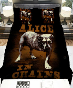 Alice In Chains Dog Poster Bed Sheets Spread Comforter Duvet Cover Bedding Sets