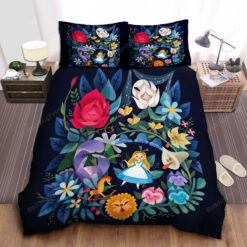 Alice In Wonderland - Among The Flowers Bed Sheets Duvet Cover Bedding Sets