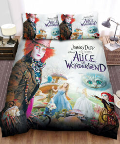 Alice In Wonderland (i) (2010) Johnny Depp Movie Poster Bed Sheets Duvet Cover Bedding Sets