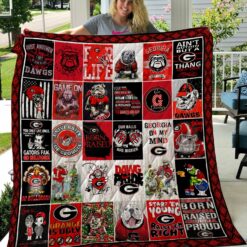 All Quotes Georgia Bulldogs Quilt Blanket
