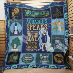 Aquarius Horoscope Quilt Blanket
