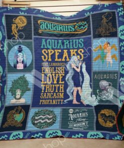 Aquarius Horoscope Quilt Blanket