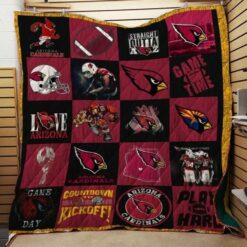 Arizona Cardinals Quilt Blanket Fan Made