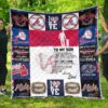 Atlanta Braves Family To My Son Quilt Blanket