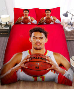 Atlanta Hawks Trae Young Basketball Photo Shoot Bed Sheet Spread Comforter Duvet Cover Bedding Sets