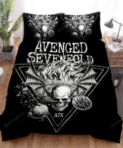 Avenged Sevenfold Skull With The Planets Art Bed Sheets Duvet Cover Bedding Sets