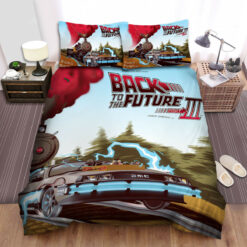 Back To The Future Part Iii Train Poster Bed Sheets Spread Comforter Duvet Cover Bedding Sets
