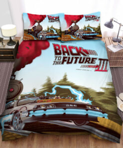 Back To The Future Part Iii Train Poster Bed Sheets Spread Comforter Duvet Cover Bedding Sets