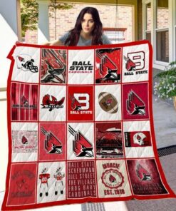 Ball State Cardinals Quilt Blanket