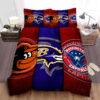Baltimore Orioles - Baltimore Ravens And Washington Capitals Custom Bed Sheet Duvet Cover Bedding Sets