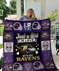Baltimore Ravens Girl Quilt Blanket 01
