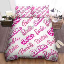 Barbie Bed Pink Letter Sheets Duvet Cover Bedding Sets