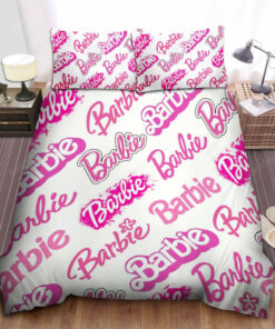 Barbie Bed Pink Letter Sheets Duvet Cover Bedding Sets