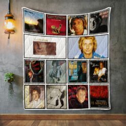 Barry Manilow Album Covers Quilt Blanket