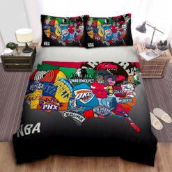 Basketball Logo Basketball Bed Sheets Duvet Cover Bedding Sets