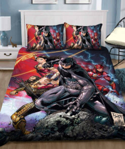 Batman - The Flash - Wonder Woman Bedding Set Sleepy (duvet Cover & Pillow Cases)