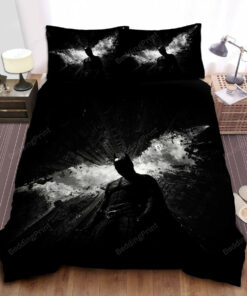 Batman The Dark Knight Rises Black & White Poster Bed Sheets Duvet Cover Bedding Sets