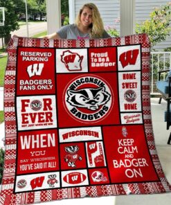 Bc Wisconsin Badgers Quilt Blanket 01
