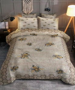 Bee Pattern Beehive Bedding Set (duvet Cover & Pillow Cases)