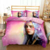 Billie Eilish Bellyache Portrait Painting Bedding Set Duvet Cover Pillow Cases