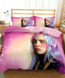 Billie Eilish Bellyache Portrait Painting Bedding Set Duvet Cover Pillow Cases