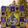 Bl Baltimore Ravens Christmas Tree Quilt Blanket