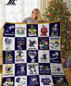 Bl Baltimore Ravenssnoopy Quilt Blanket Ver 25