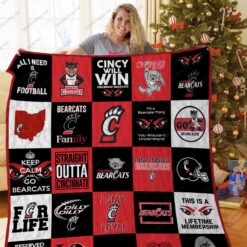 Bl Cincinnati Bearcats Quilt Blanket Ver 03