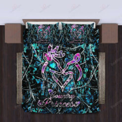 Blue Camo Girl Bedding Set (duvet Cover & Pillow Cases)