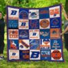 Boise State Broncos Quilt Blanket Fan Made