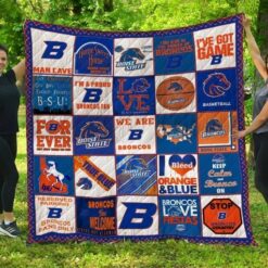 Boise State Broncos Quilt Blanket Fan Made