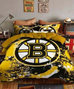 Boston Bruins Bedding Set Sleepy Halloween And Christmas (duvet Cover & Pillow Cases)