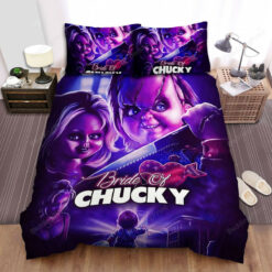 Bride Of Chucky (1998) Movie Poster Fanart Ver 2 Bed Sheets Duvet Cover Bedding Sets