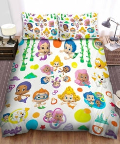 Bubble Guppies Happy Time Bed Sheet Spread Duvet Cover Bedding Sets