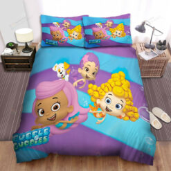 Bubble Guppies Swimming With Bubble Puppy Bed Sheet Spread Duvet Cover Bedding Sets