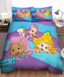 Bubble Guppies Swimming With Bubble Puppy Bed Sheet Spread Duvet Cover Bedding Sets