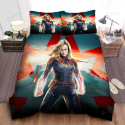 Captain Marvel By Brie Larson In 2019 Movie Bed Sheets Spread Comforter Duvet Cover Bedding Sets
