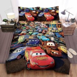 Cars - All Characters In First Movie Bed Sheets Duvet Cover Bedding Sets