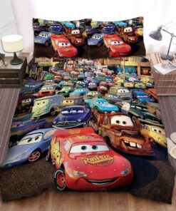 Cars - All Characters In First Movie Bed Sheets Duvet Cover Bedding Sets