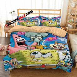 Cartoon Movies Spongebob Squarepants 3d Duvet Cover Bedding Set