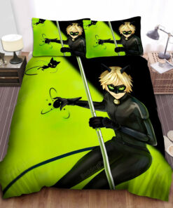 Cat Noir And Plagg Bed Sheets Duvet Cover Bedding Sets