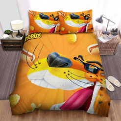 Cheetos Chester Cheetah & Hot Dogs Bed Sheets Spread Duvet Cover Bedding Sets