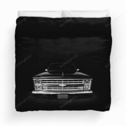 Chevy Silverado Square Body Pickup Black Duvet Cover Bedding Set