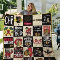 Chicago Blackhawks Quilt Blanket Ver 25
